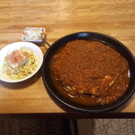 かれんど（カレー）のキーマオムライス750円の画像