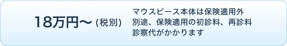 マウスピース療法の費用の説明の画像